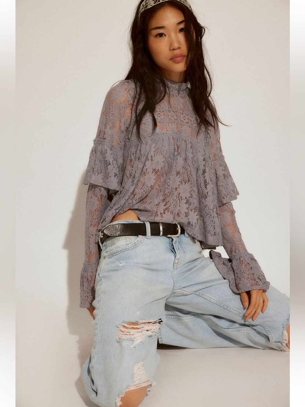 NWT FREE PEOPLE LILABETH LACE TOP